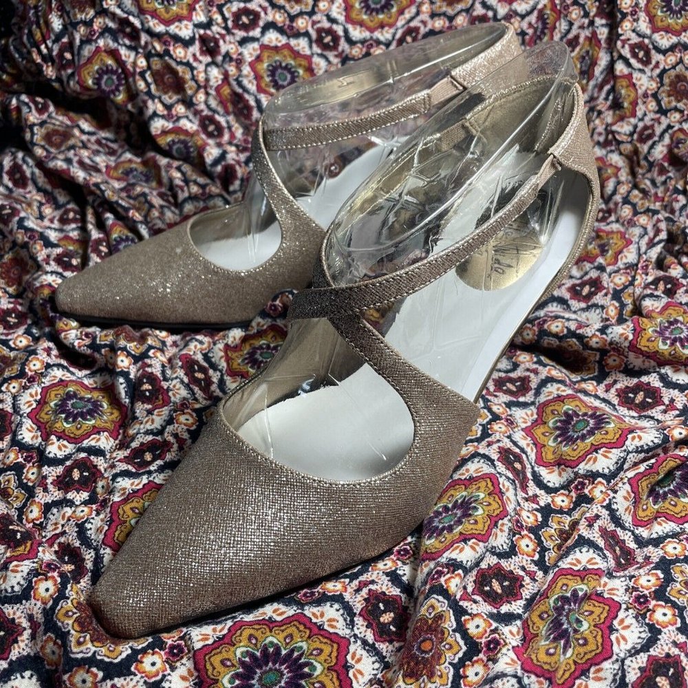 NEW IN BOX LIFESTRIDE KALIKA CHAMPAGNE ROSE GOLD PUMPS DRESS SHOE 7W 7 WIDE